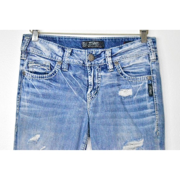 Silver Jeans Suki Slim Boot Jeans Women's 26x31 Mid Rise Bootcut Stretch Denim - Picture 4 of 13